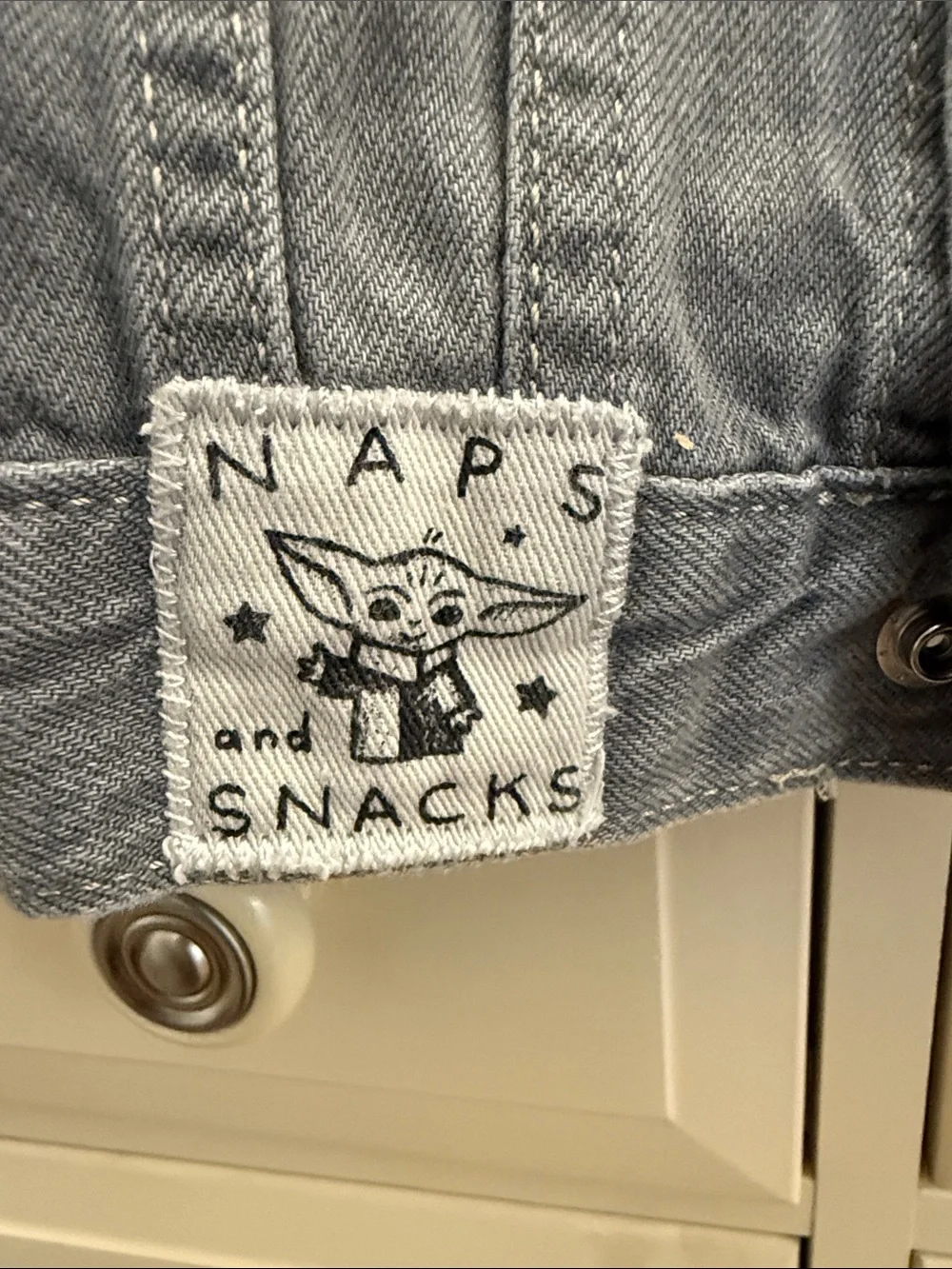 GAP Gray Kids Denim Jacket with The Child & Patch Details